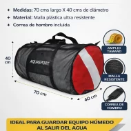 Bolso Malla Full Equipo Aquasport 120 ltrs.
