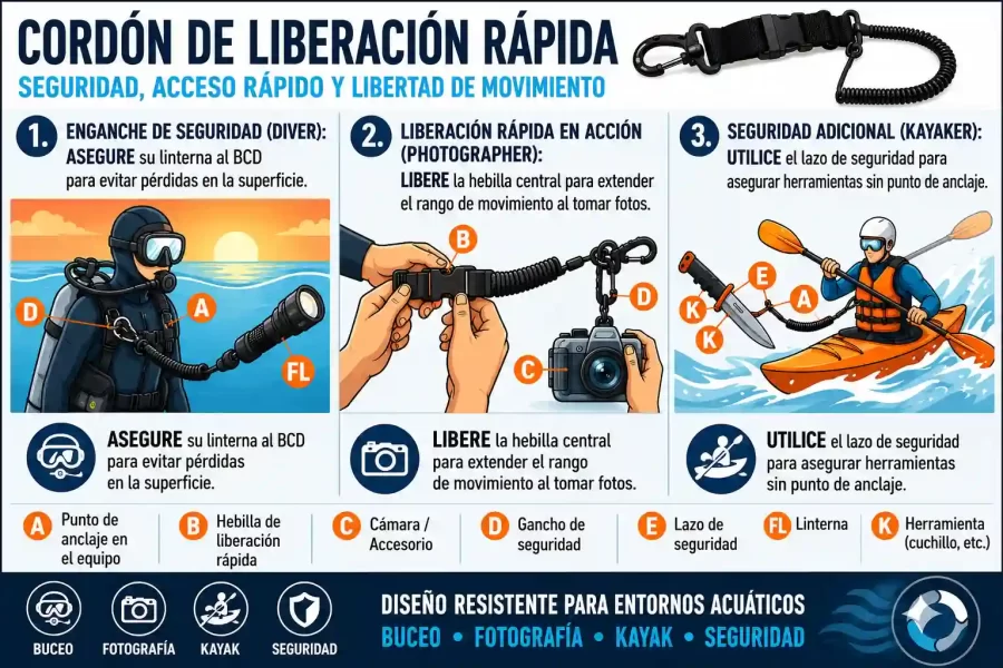Cordón de liberación rápida para Accesorios