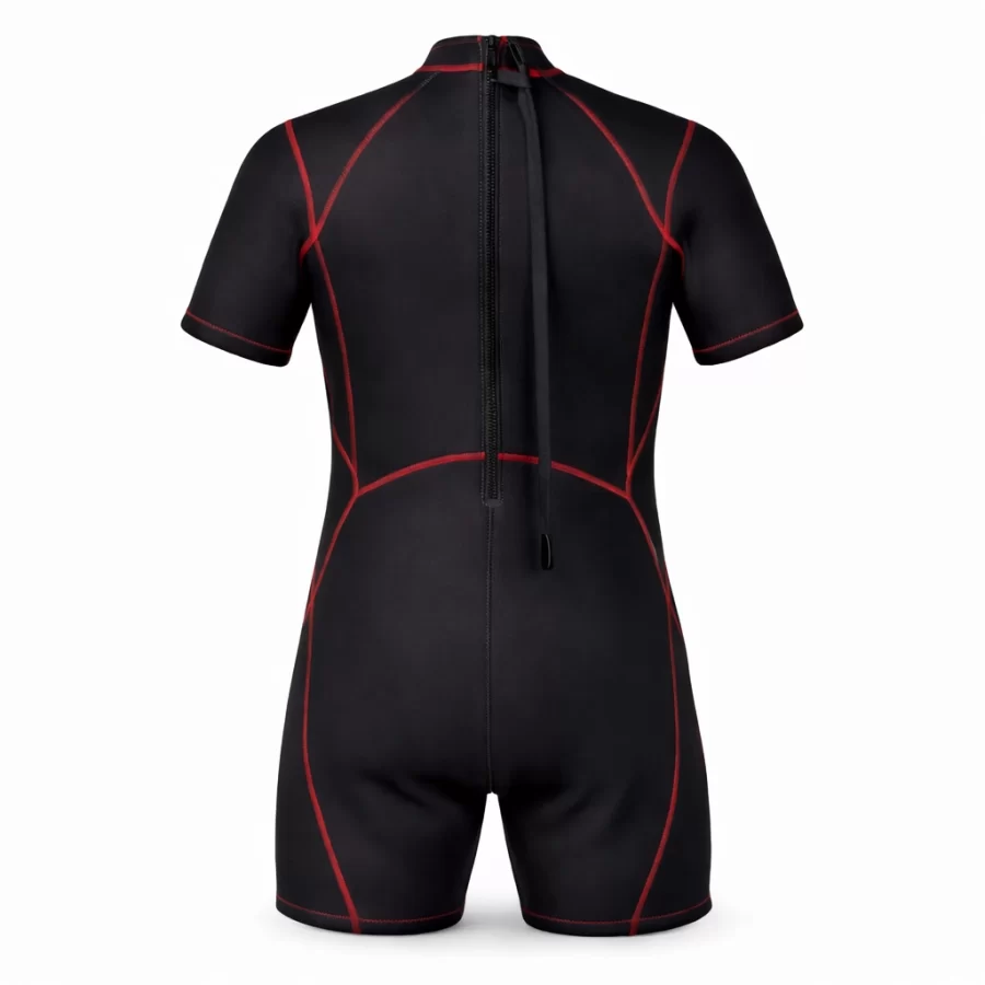 lido negro back Traje De Surf Corto Adulto Cabosub