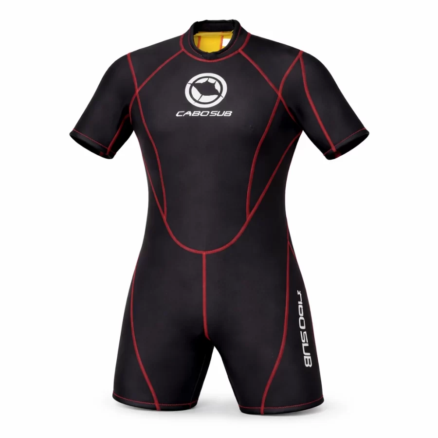 lido negro front Traje De Surf Corto Adulto Cabosub