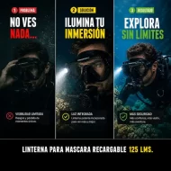 Linterna Buceo Saekodive AL-79 Zeta | Especial para Máscara