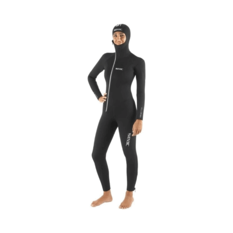Traje de neopreno 7 mm para buceo mujer Seac Club Lady con capucha