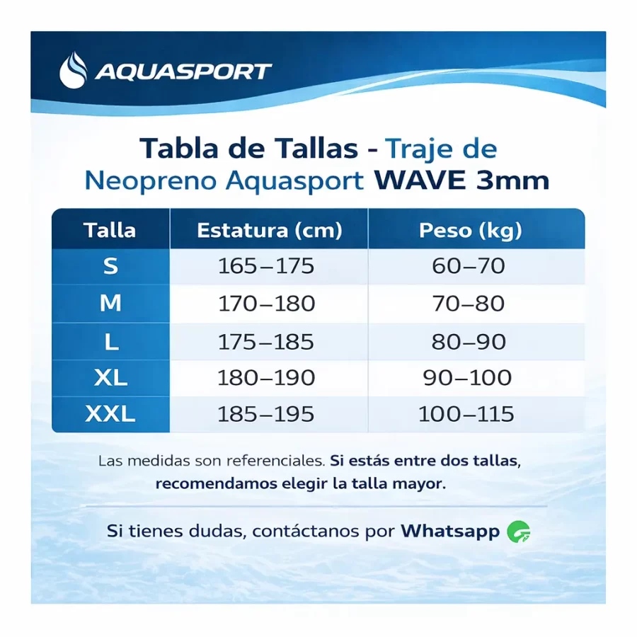 Pack Snorkeling Aquasport Wave con traje, máscara y aletas