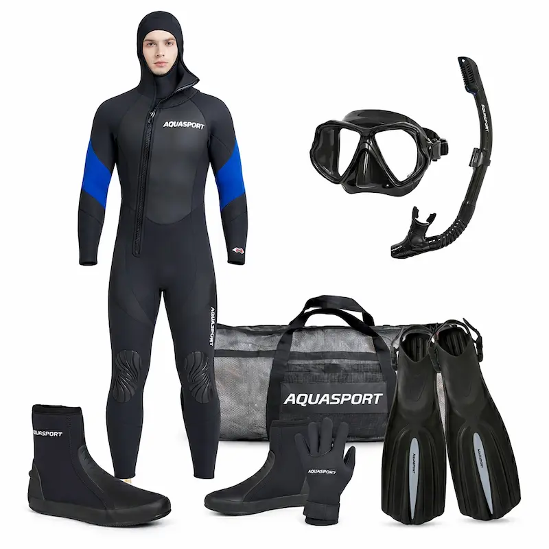 Pack Buceo Profesional Aqua Sport Titan 7mm + Equipo Full