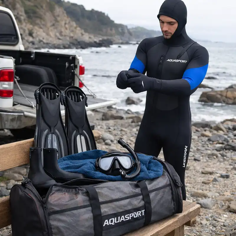 Pack Buceo Profesional Aqua Sport Titan 7mm + Equipo Full