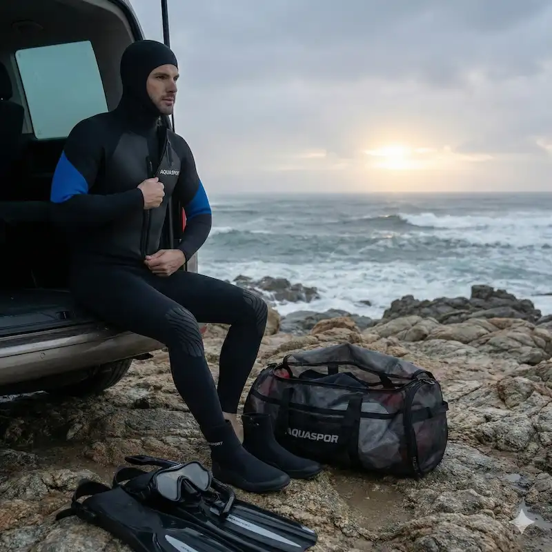 Pack Buceo Profesional Aqua Sport Titan 7mm + Equipo Full
