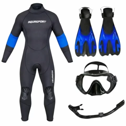 Pack Snorkeling Aquasport Wave con traje, máscara y aletas