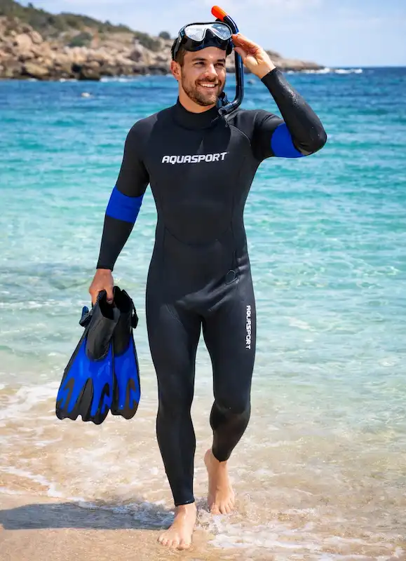 Pack Snorkeling Aquasport Wave con traje, máscara y aletas