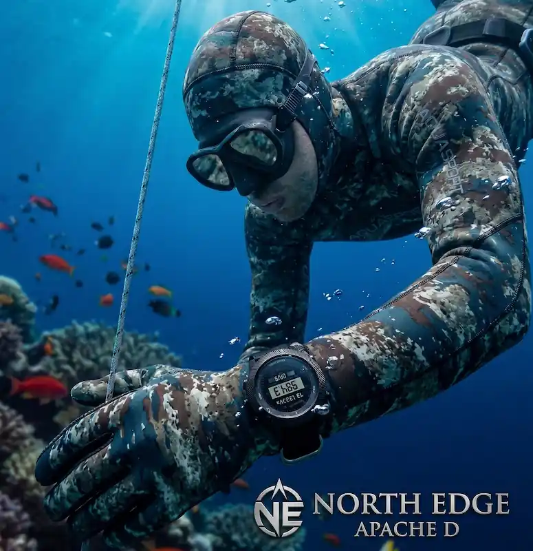 Reloj Táctico Buceo Aquasport North Edge Apache-D Recargable